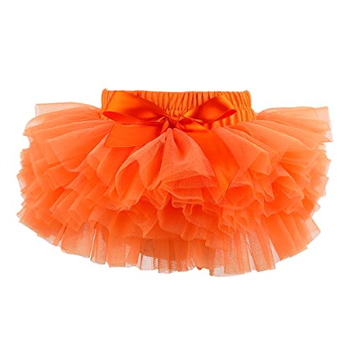 HOOLCHEAN Baby Girl Tutu Skirt Soft Fluffy 4-Layer Tulle Skort with Cotton Diaper Cover for Infant Toddler