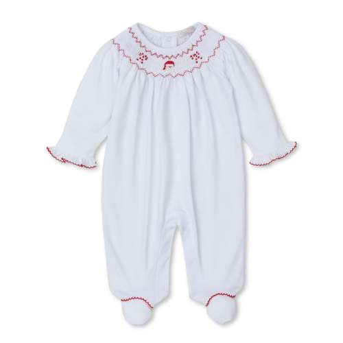 CLB Holiday Medley 26 Hand Smocked Santa Footie