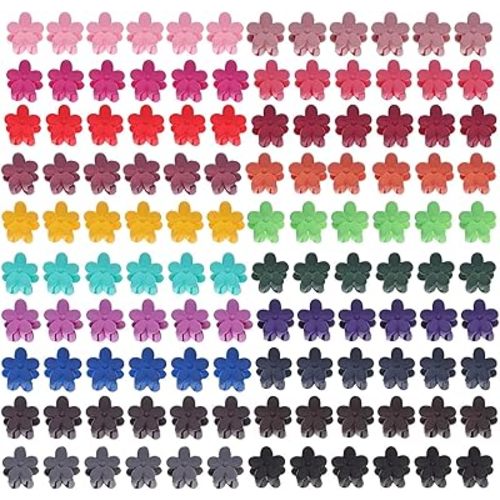 inSowni 120 Pack Flower Mini Hair Claw Clips Small Bang Barrettes for Baby Girls Toddlers Teens Kids