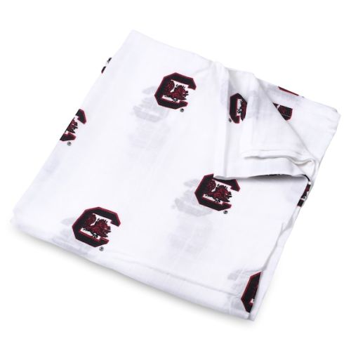 South Carolina Gamecocks Three Little Anchors Infant 47'' x 47'' Muslin Swaddle Blanket - White