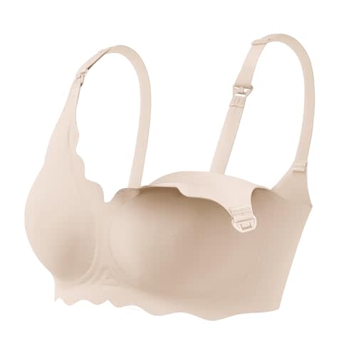 haakaa Nursing Bras for Breastfeeding, Ultra-Comfort Seamless Maternity Bra with Jelly-Strip Support