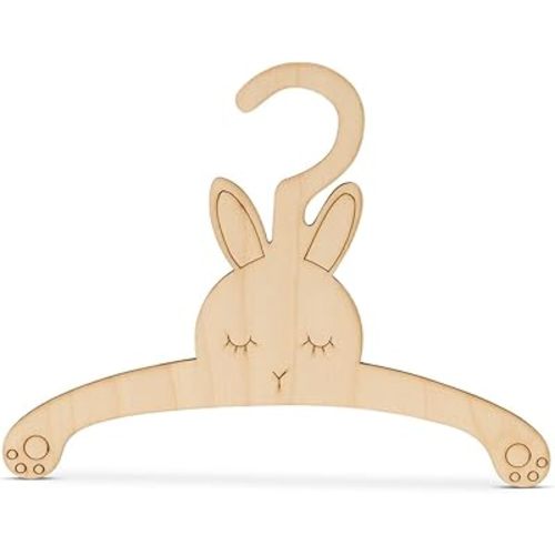DIY Wooden Baby Hangers for Closet, Set of 10 Bunny Infant Hangers for Baby Clothes and Woodland-Themed Nursery Decor, by Woodpeckers