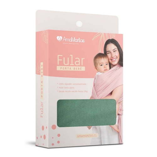 Ergonomic Baby Carrier for Newborn to Toddler, Cotton Adjustable Slings. Green, Amamantas.
