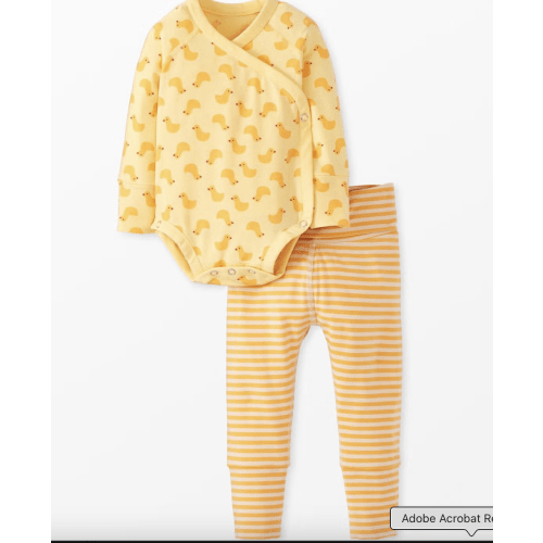 Baby Layette  Wrap Top & Wiggle Pants in HannaSoft™
