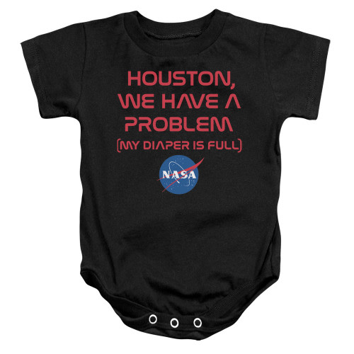 NASA Problematic Diaper Baby Onesie T-Shirt Black