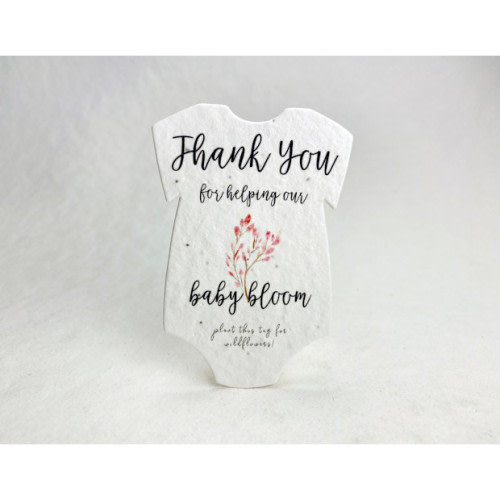 Flower Seed Paper Infant Bodysuit Shape Flower Seed Paper