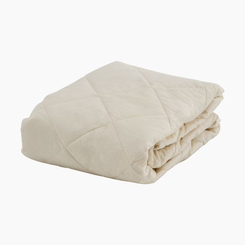 Soundly Organic Waterproof Crib Mattress Pad - Cream