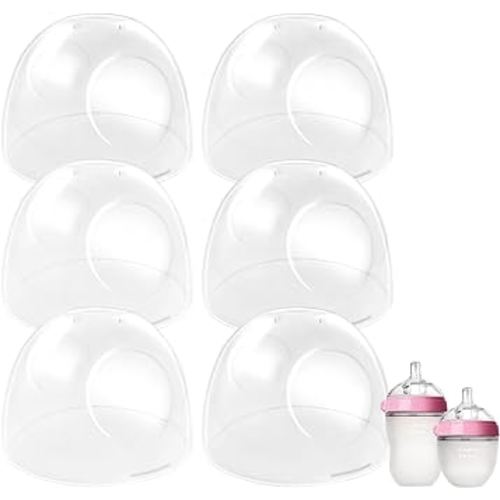 Baby Bottle Cap Compatible with Comotomo 5oz and 8oz Bottles, Soft Baby Bottle Lid, 6 Count