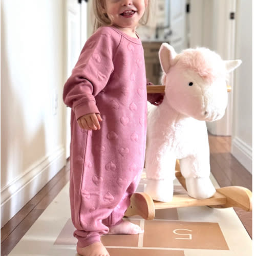 Fleece Jumpsuit - i heart u