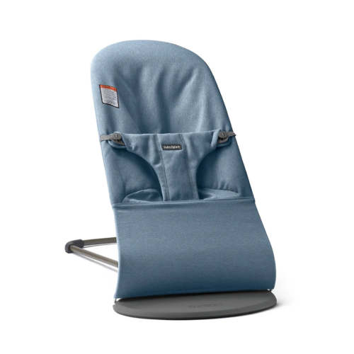 Bouncer Bliss in Woven Mélange Blue | Over The Moon