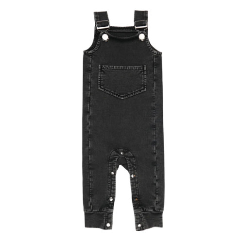 Black | Organic Faux Denim Overall – L'ovedbaby