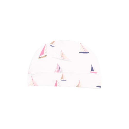 Beanie Hat - Sailboats Pink
