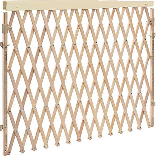 Evenflo Expansion Walk-Thru Room Divider Baby Gate, Natural Wood