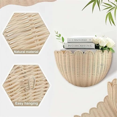 Scalloped Wall Baskets (two)