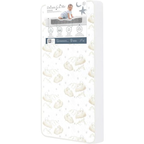 Dream On Me Twilight 2-in-1 Breathable Crib & Toddler Mattress, Made in USA