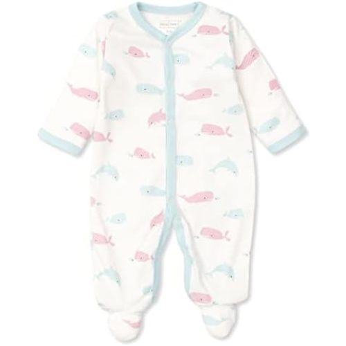 Kissy Kissy Love - Whales Print Footie