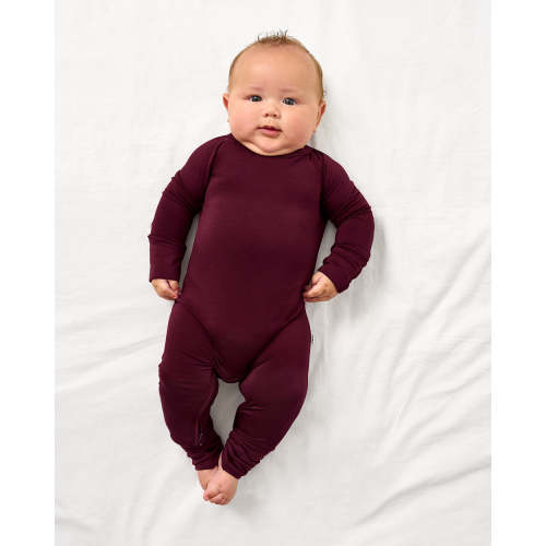 Classic Burgundy Crescent Zippy | Little Sleepies