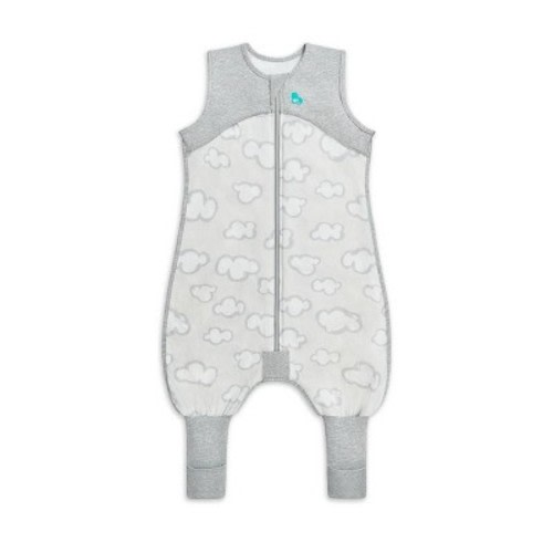 Love to Dream Organic Sleep Suit Swaddle Wrap - Daydream Gray - 6-12 Months: Two-Way Zipper, Sleeveless, Knit Jersey