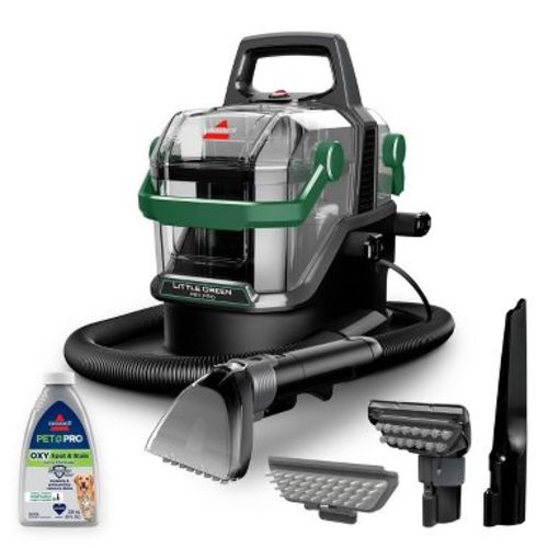 BISSELL Little Green Pet Pro On-Board Tool Portable Carpet Cleaner 3908 - 4" Cleaning Path Black