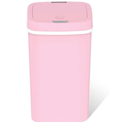 NPT-16-1 Automatic Touchless Motion Sensor Diaper Disposal Trash Can with lid, 4.2 gallon/16 L, Pink, Plastic