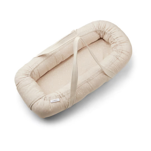 Plumbago satin quilted baby nest, 43x87x16cm