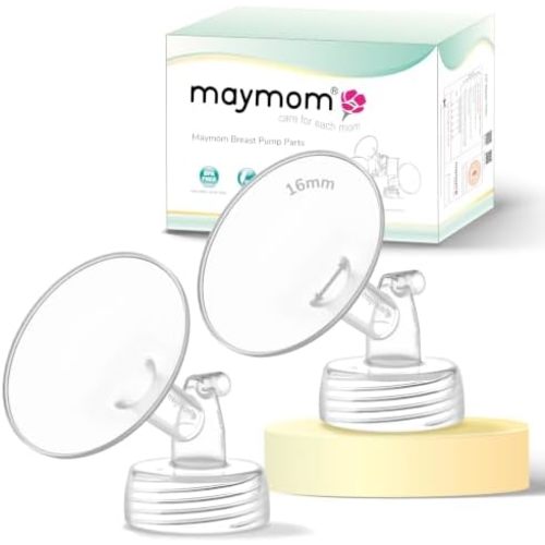 Maymom 16mm Wide Neck Pump Part for Spectra S1/S2 Pumps; Compatible with Motif Luna Pump; Incl Wide Mouth Flange; Not Original Spectra Flange
