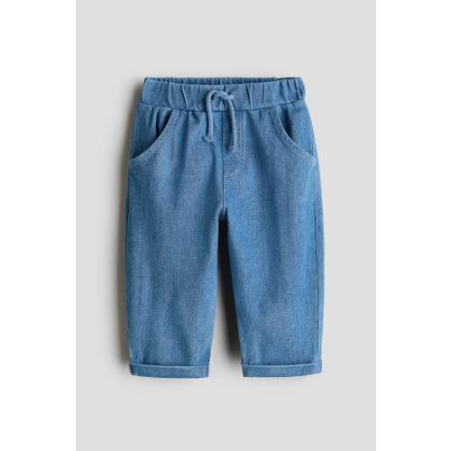 DENIM-LOOK PANTS