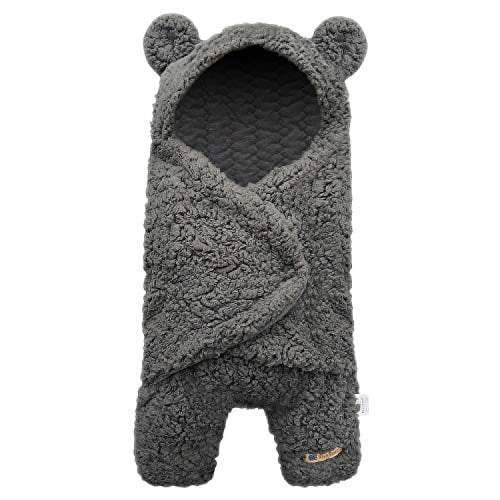 BlueSnail Newborn Receiving Blanket Baby Sleeping Wrap Swaddle 0-3 months(Gray)