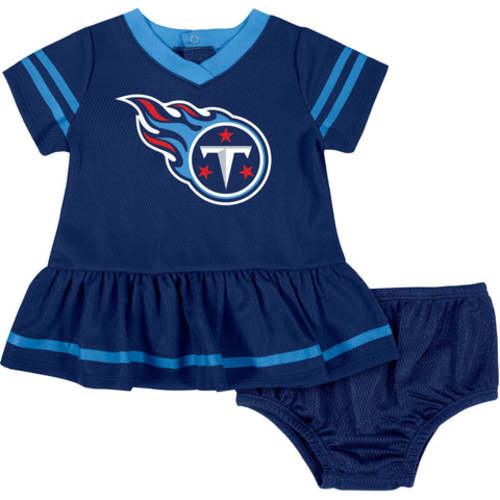 2-Piece Baby Girls Tennessee Titans Dress & Diaper Cover Set