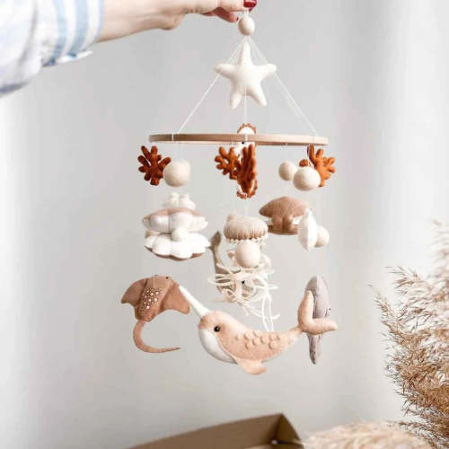 Handmade Ocean Baby Mobile | Sea World Nursery Crib Mobile | Newborn & Baby Shower Gift