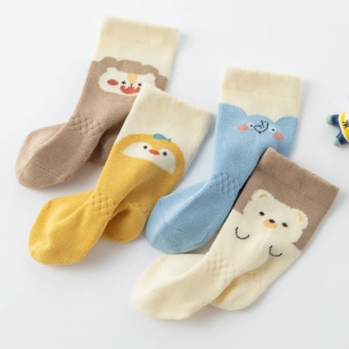 Baby & Toddler Nordic Animal Crew Socks (4-Pack) - 0-5 Years Seamless Toe Crew Socks | Weava Socks – Weavasocks