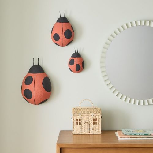 Papier-Mache Ladybug Wall Art