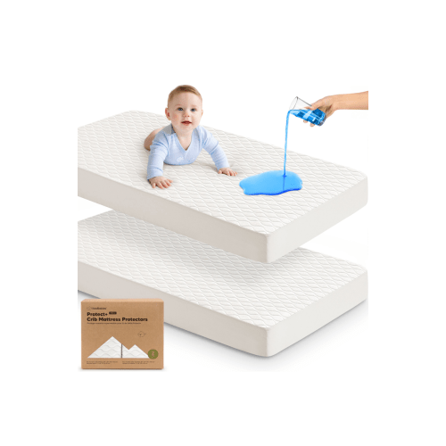 2-Pack Mavy Protect+ Waterproof Crib Mattress Protector