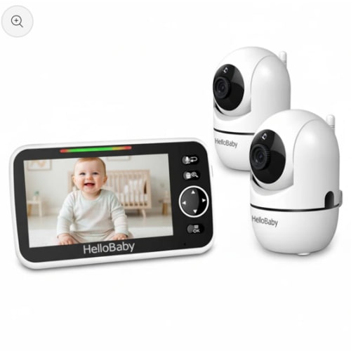 HelloBaby 5" Video Baby Monitor with 2 Cameras HB6550-2