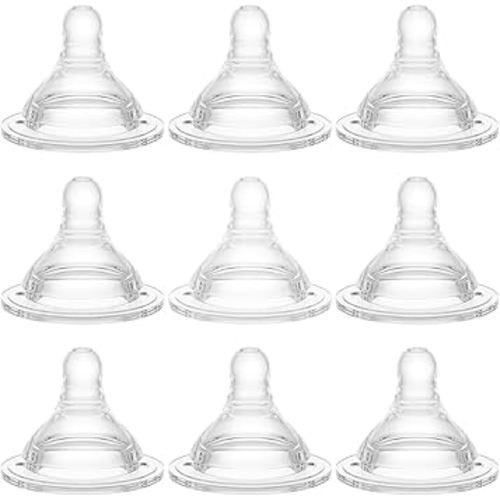 Gotocut Bottle Nipples Ideal for Thicker Liquid Nipple Level 5, 9m+, Compatible with Wide-Neck Baby Bottle, 9 Count