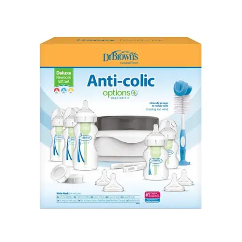 Dr Browns Options+ Wide Neck Deluxe Newborn Gift Set | Baby Bunting AU