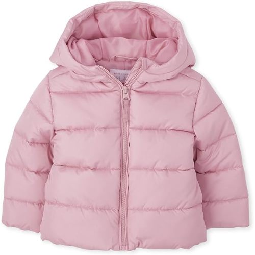 The Children's Place Baby and Toddler Girls' Medium Weight Wind-Resistant, Water-Resistant Puffer Jacket