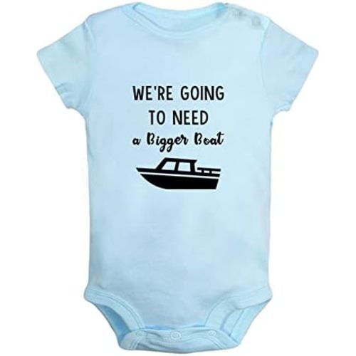 iDzn We're Going to Need a Bigger Boat Funny Rompers Newborn Bodysuits Infant Jumpsuits Kids Cotton Graphic Outfits