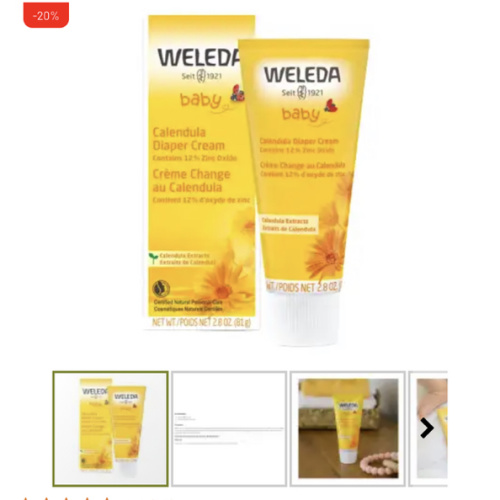 Weleda Baby Diaper Rash Cream Calendula 81g
