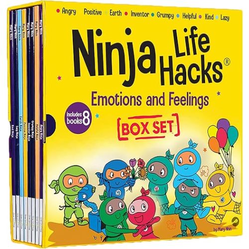 Ninja Life Hacks Emotions and Feelings 8 Book Box Set (Books 1-8: Angry, Inventor, Positive, Lazy, Helpful, Earth, Grumpy, Kind) Paperback – Box set, November 23, 2020