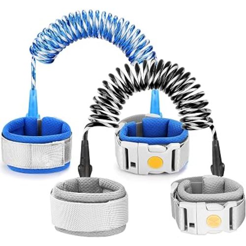 Accmor Anti Lost Wrist Link with Induction Lock, 2 Packs Upgraded Toddler Leash, Reflective Kids Wrist Leash for Baby Boys Girls, Child Walking Wristband Leash with Magnetic Unlock Design for Outdoor