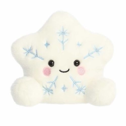 Aurora Mini Glisten Snowflake Palm Pals Festive Stuffed Animal White 5"