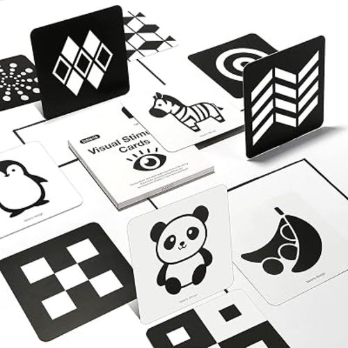 beiens High Contrast Baby Flashcards, Newborn Toy, Visual Stimulation Cards