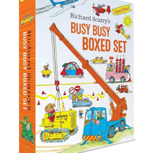 Richard Scarry's Busy Busy Boxed Set: Busy Busy Airport; Busy Busy Cars and Trucks; Busy Busy Construction Site; Busy Busy Farm