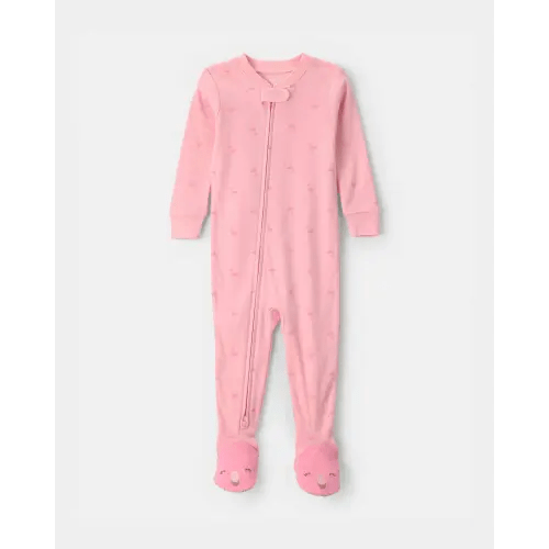 Baby Girl Flamingo 100% Cotton Snug Fit 1-Piece Pajama - Pink | Carter's