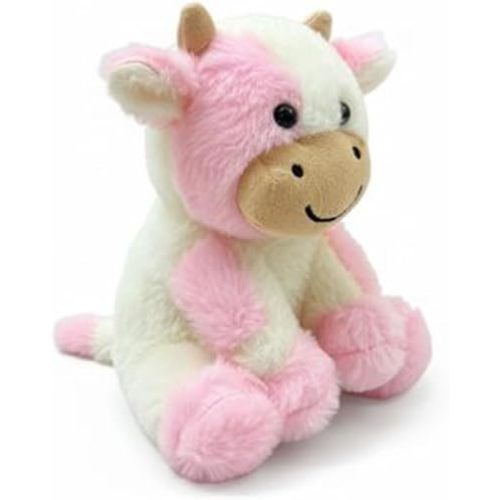 Cute Cow Plush Stuffed Animal Doll Toy 8 inch for Girls Boys (Siting Cow Light Pink)