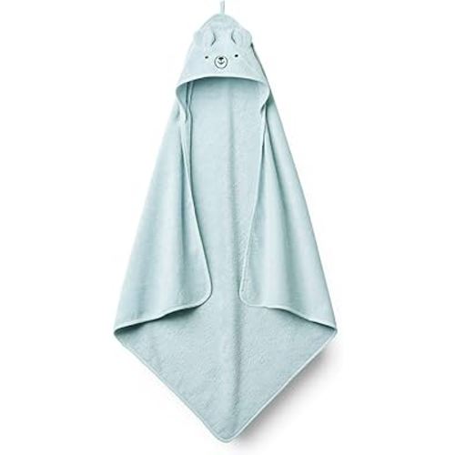 Baby Hooded Towel – Organic Cotton Baby Bath Towels – Baby Towels, Baby Bath Towels for Baby Boy, 32" x 32" Super-Soft and Absorbent Baby Towels for Newborn(Bear - Baby Blue)
