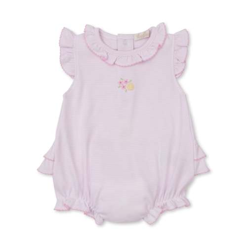SCE Lemon Blossoms Pink Hand Emb. Stripe Bubble