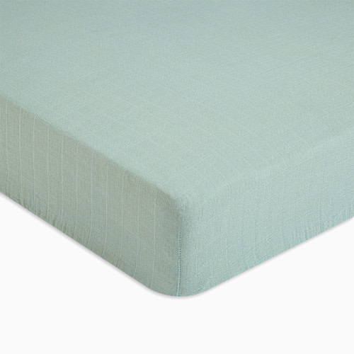 Cotton Muslin Crib Fitted Sheet - Evergreen