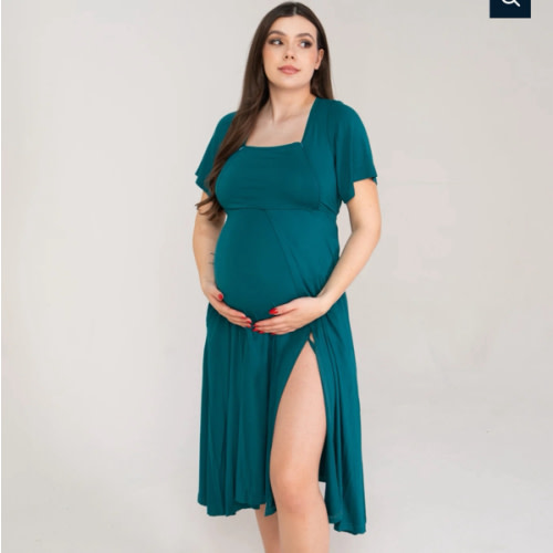 Cassidy Labor & Postpartum Gown Deep Teal – Lila